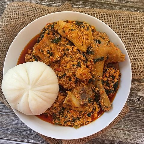 Semo, Egusi and Turkey or Chicken